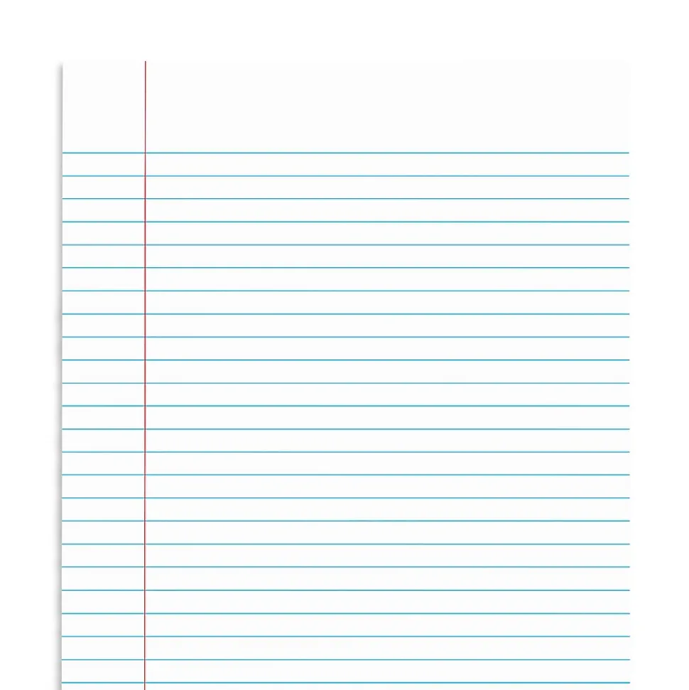 Staples Notepads, 8.5" x 14", Wide Ruled, White, 50 Sheets/Pad, Dozen Pads/Pack (ST57335)