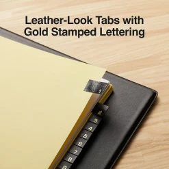 Staples Numeric Leather Dividers, 31-Tab, Black (18947/11485)