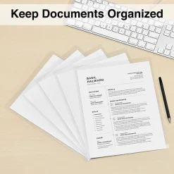 Staples Plastic Document File, 5-Pocket, Letter Size, Clear, 5/Pack (TR11094)