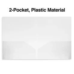 Staples 2-Pocket Plastic Presentation Folder, Clear (ST26382-CC)