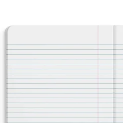 Staples Poly Composition Notebook, 7.5" x 9.75", Wide Ruled, 80 Sheets, Red (ST55088)