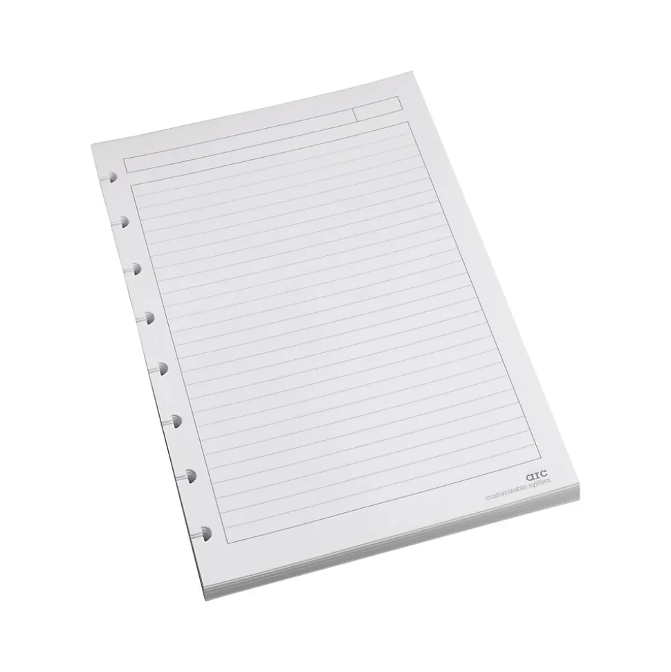 Staples Premium Arc Notebook System Refill Paper, 5.5" x 8.5", 50 Sheets, Narrow Ruled, Cream (19993)