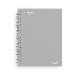 Staples Premium 1-Subject Notebook, 3.5" x 5.5", College Ruled, Gray (TR58291)