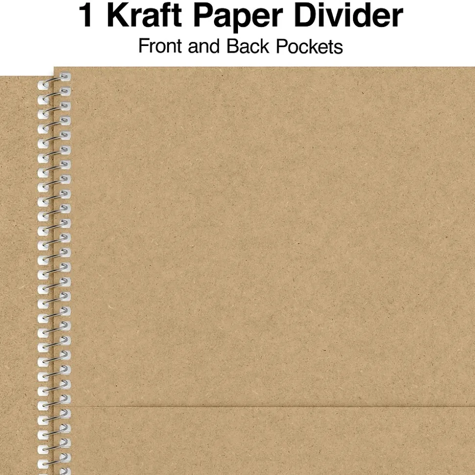 Staples Premium 1-Subject Notebook, 8.5" x 11", College Ruled, 100 Sheets, Brown (TR52121)