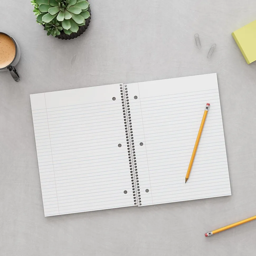 Staples® Premium 1-Subject Subject Notebooks, 8.5" x 11", College Ruled, 100 Sheets, Green, 12/Carton (ST51451CT)