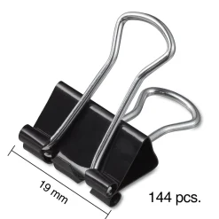 Staples Small Binder Clips, Small, Black, 2304/Carton (32002)