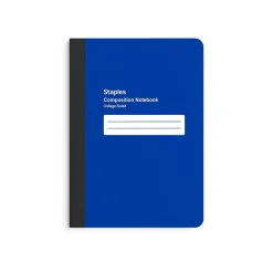 Staples Small Composition Notebook, 5" x 7", College Ruled, 80 Sheets, Blue (ST24490)
