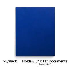 Staples Smooth 2-Pocket Paper Folder, Electric Blue, 25/Box (27534-CC)