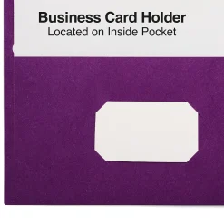 Staples Smooth 2-Pocket Paper Folder, Purple, 25/Box (27536-CC)