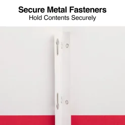 Staples Smooth 2-Pocket Paper Folder with Fasteners, Red, 25/Box (50772/27540-CC)