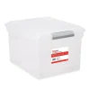 Staples Store & Slide Plastic File Box Latching, Letter/Legal Size, Clear (140167/139997)