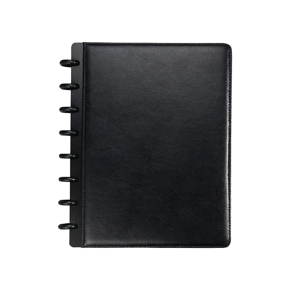 Staples 1-Subject Customizable Notebook, 6.75" x 8.75", Narrow Ruled, 60 Sheets, Black (20000)