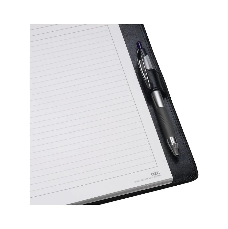 Staples 1-Subject Customizable Notebook, 6.75" x 8.75", Narrow Ruled, 60 Sheets, Black (20000)