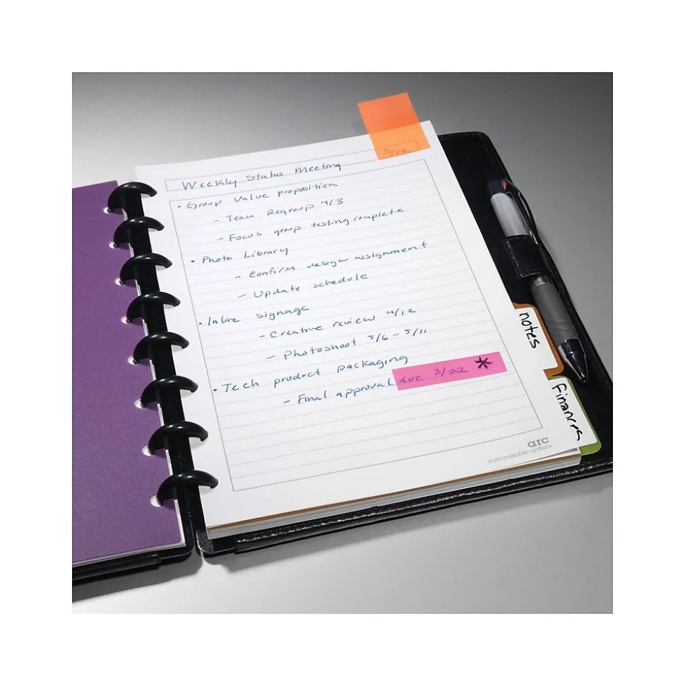 Staples 1-Subject Customizable Notebook, 6.75" x 8.75", Narrow Ruled, 60 Sheets, Black (20000)