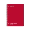 Staples 3-Subject Notebook, 8" x 10.5", Wide Ruled, 120 Sheets, Assorted Colors, 3/Pack (TR11669)