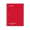 Staples 1-Subject Notebooks, 8" x 10.5", College Ruled, 70 Sheets, Assorted Colors, 48/Pack (10871)