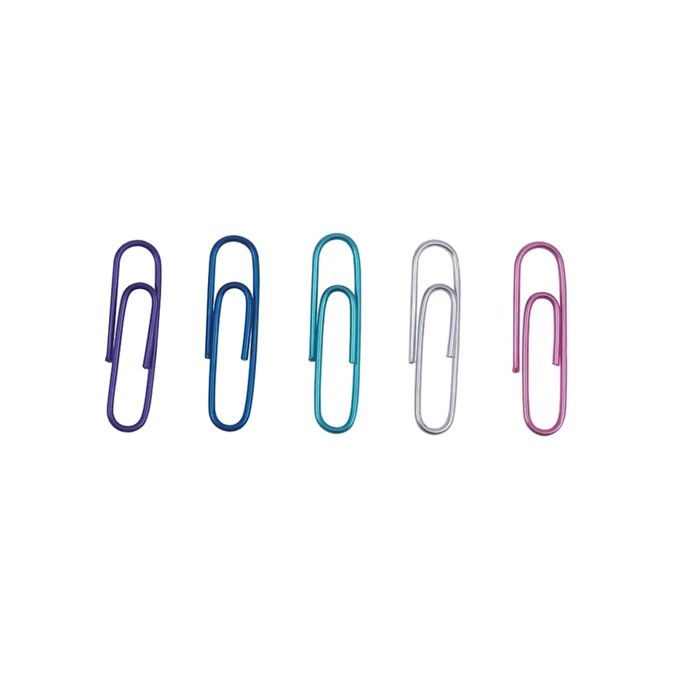 Staples® Translucent Paper Clips, #2 Sized, Assorted Colors, 600/Pack (28702)