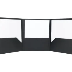 Staples Tri-Fold Folders, Black, 5/Pack (23306)