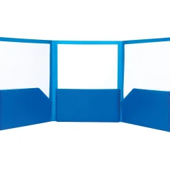 Staples Tri-Fold Folders, Dark Blue, 5/Pack (23305)