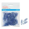 Staples® Vinyl-Coated Paper Clips, Blue, #1, 100/Pk