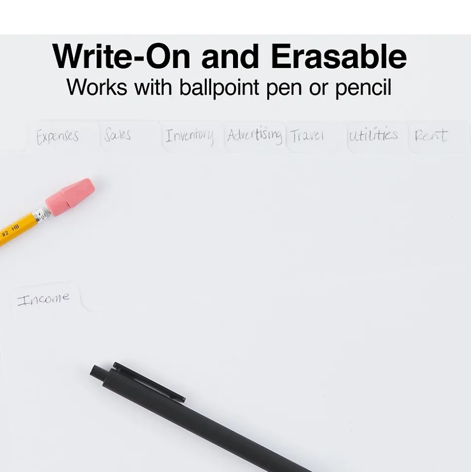 Staples Write-On Dividers, 8-Tab, Assorted Color s, 4/Pack (13511/23179)