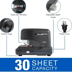 Swingline Cartridge Electric Desktop Stapler, 30 Sheet Capacity, Black (69008)