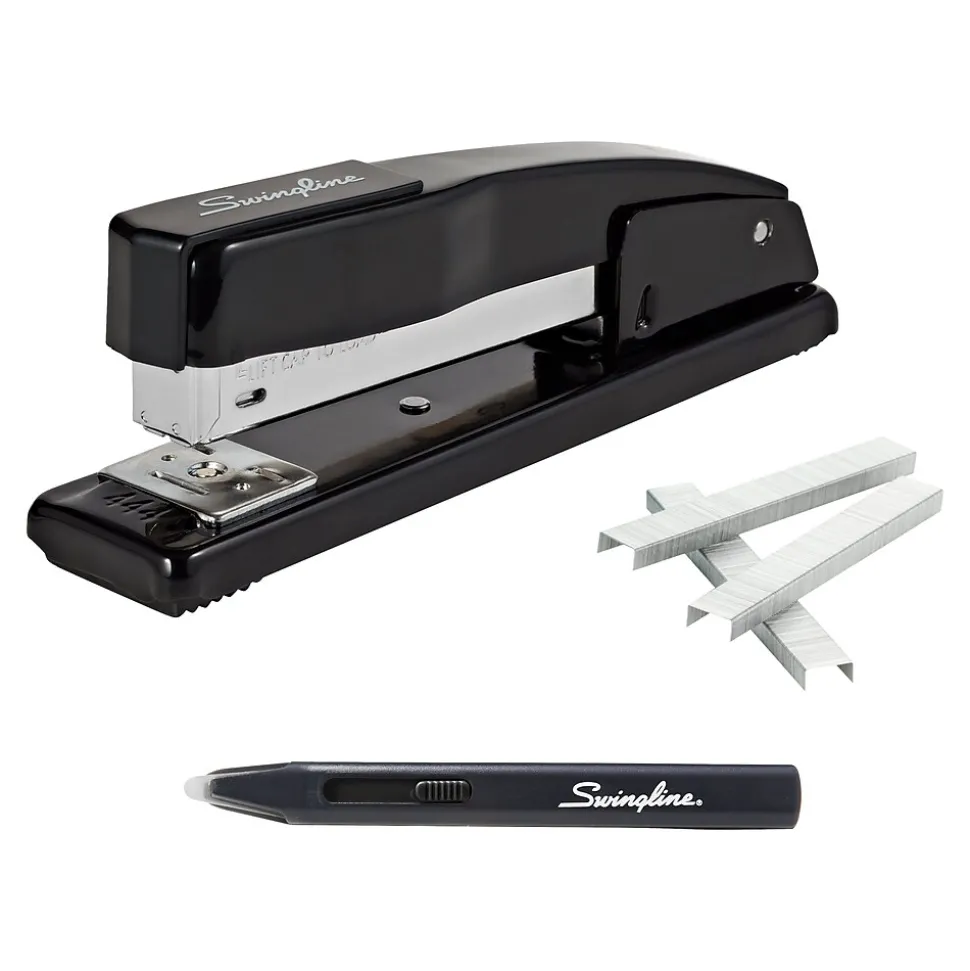 Swingline Commercial Desktop Stapler, 20-Sheet Capacity, Black, 5000 Staples (S7044401STP)