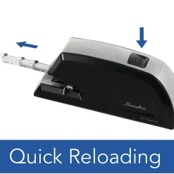 Swingline Commercial Reduced-Effort Electric Desktop Stapler, 20-Sheet Capacity, Black/Silver (6701)