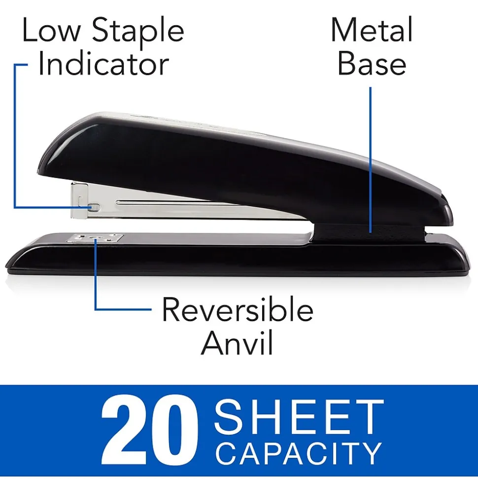 Swingline Desktop Stapler, 20-Sheet Capacity, Black (S7064601G)