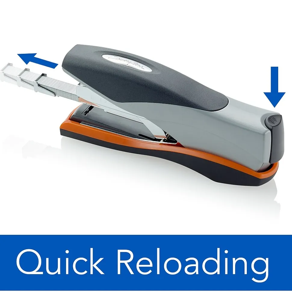 Swingline Optima Desk Stapler, 40 Sheet Capacity, Silver/Black (87845)