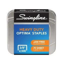 Swingline Optima High Capacity Staples, 0.38 Leg Length, 2500/Box (35550)
