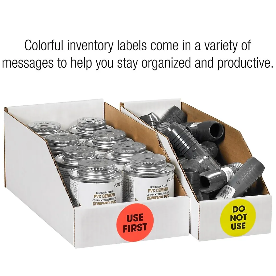 Tape Logic 2" Circle "Accepted" Label, Fluorescent Green, 500/Roll