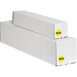 Tape Logic 1" Circle "MON" Days of the Week Label, Fluorescent Yellow, 500/Roll