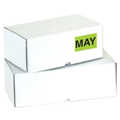 Tape Logic 3" x 2" Rectangle "MAY" Months of the Year Label, Fluorescent Green, 500/Roll