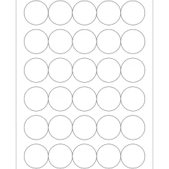 Tape Logic® Circle Laser Labels, 1 1/2", White, 3000/Case (LL143)