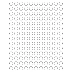 Tape Logic® Circle Laser Labels, 1/2", White, 15400/Case (LL140)