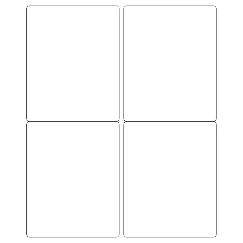 Tape Logic Laser Shipping Labels, Rectangle, 5" x 4", White, 400/Case (LL129)