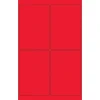 Tape Logic® Rectangle Laser Labels, 4" x 6", Fluorescent Red, 400/Case (LL186RD)