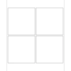 Tape Logic Rectangular Laser Labels, 4" x 4", White, 400/Case (LL128)