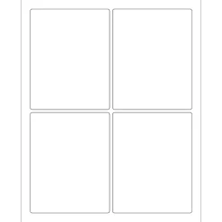 Tape Logic® Rectangular Laser Labels, 3 3/4" x 4 3/4", White, 400/Case (LL167)