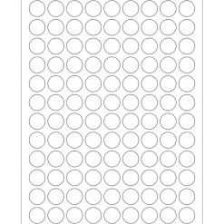 Tape Logic® Removable Circle Laser Labels, 3/4", White, 10800/Case (LL294)