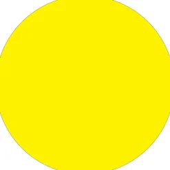 Tape Logic Removable Labels, 2" Circle, Fluorescent Yellow, 500 /Roll (DL1390FY)