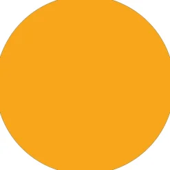 Tape Logic Removable Labels, 1" Circle, Fluorescent Orange, 500 /Roll (DL1389FO)