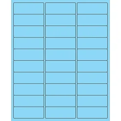 Tape Logic® Removable Rectangle Laser Labels, 2 5/8" x 1", Pastel Blue, 3000/Case (LL405BE)