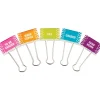 Teacher Created Resources Large Binder Clips, 1" Capacity, Multicolor, 5 Clips/Pack (TCR20690)