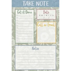 Teacher Created Resources Classroom Cottage Notepad & Refill, Multicolored, 12/Bundle (TCR7198-12)