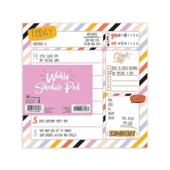 TF Publishing Super Stripe Memo Desk Pad, 7.75" x 7.75", Multicolor, 26 Sheets/Pad (99-5942)