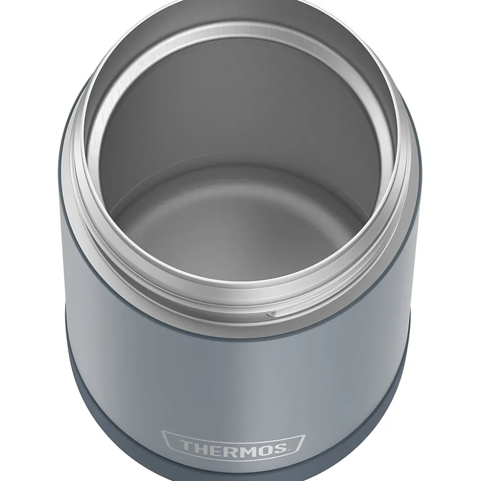 Thermos 16-Ounce FUNtainer Vacuum-Insulated Stainless Steel Food Jar with Folding Spoon, Stone Slate (F31101SL6)