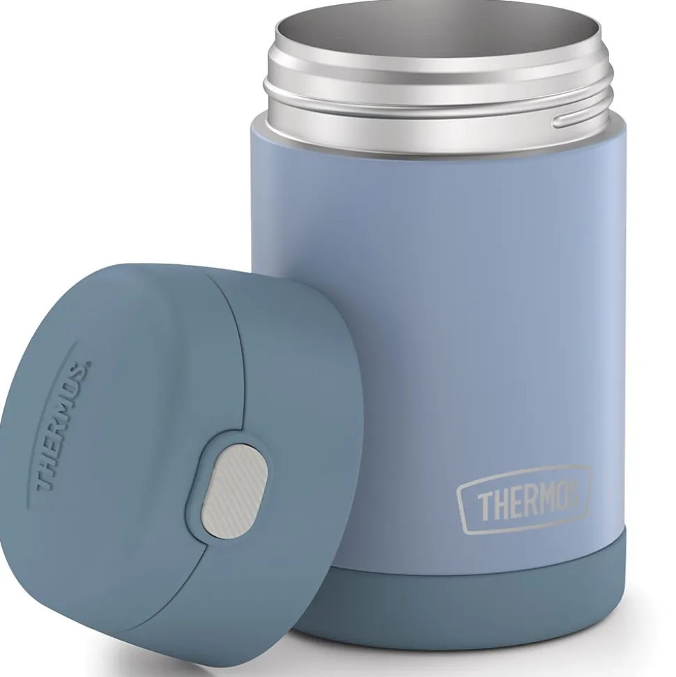 Thermos 16-Ounce FUNtainer Vacuum-Insulated Stainless Steel Food Jar with Folding Spoon, Denim Blue (F31101DB6)