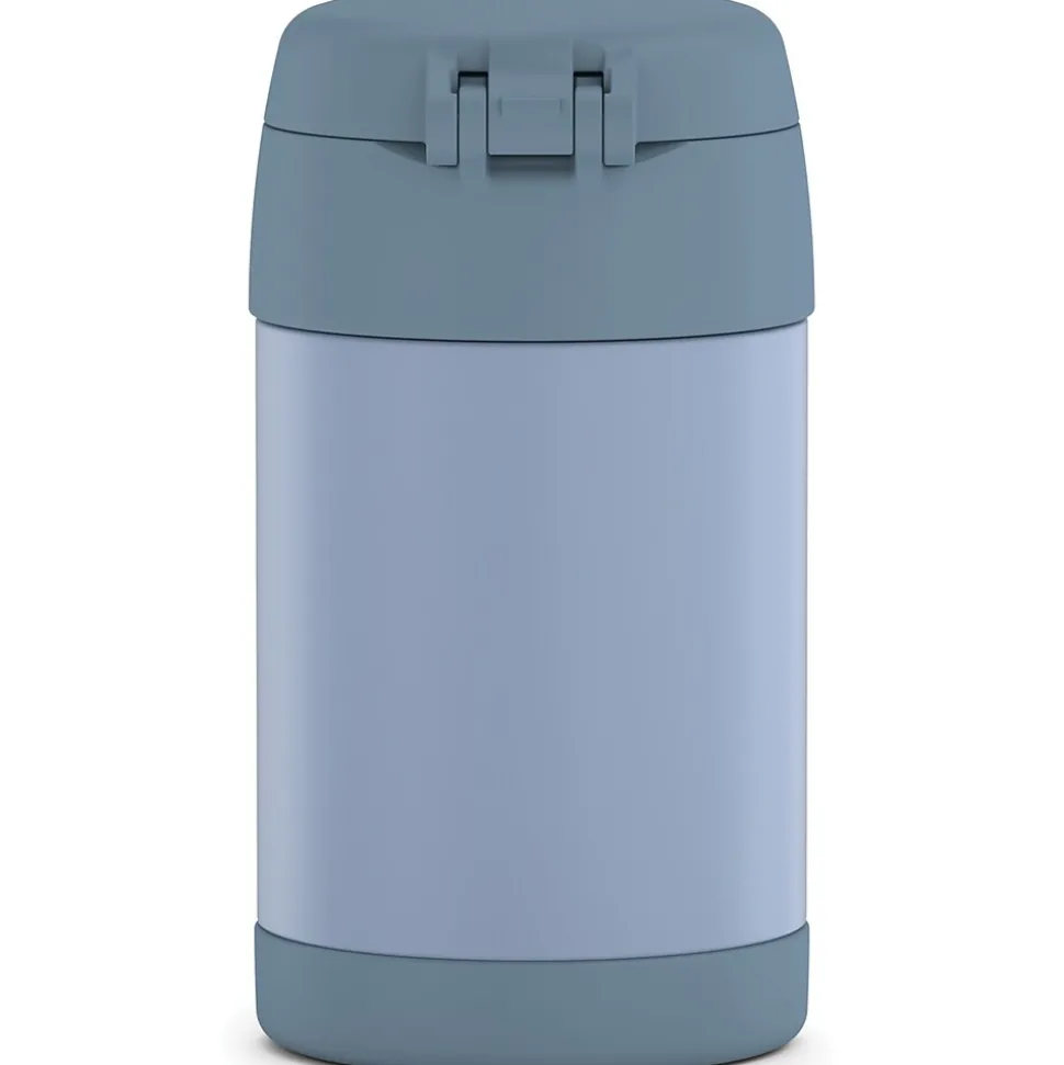 Thermos 16-Ounce FUNtainer Vacuum-Insulated Stainless Steel Food Jar with Folding Spoon, Denim Blue (F31101DB6)